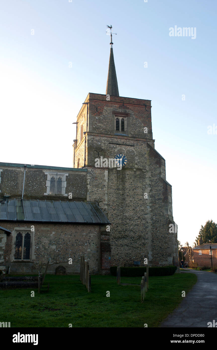 St. Leonard`s Church, Flamstead, Hertfordshire, England, UK Stock Photo